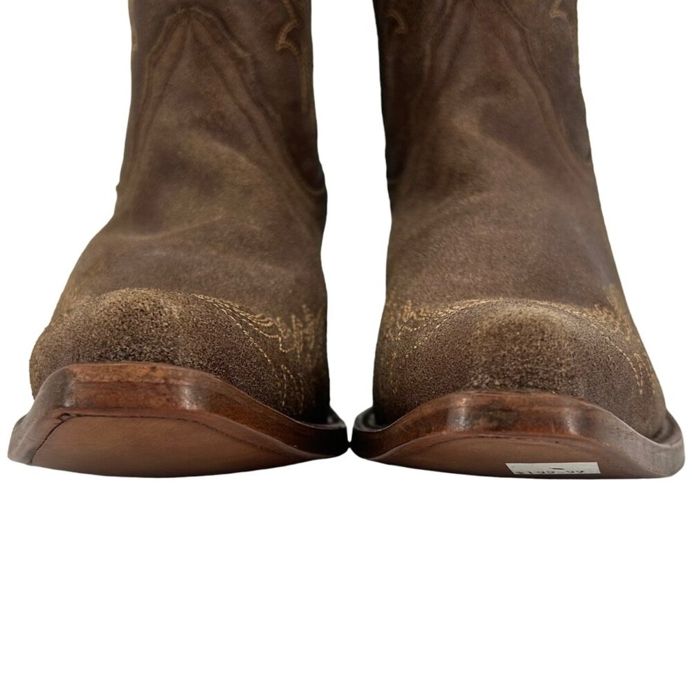 Corral Boots Women's 8M Brown Suede Leather Studded Ropers Cowboy Western Boots - Picture 8 of 16